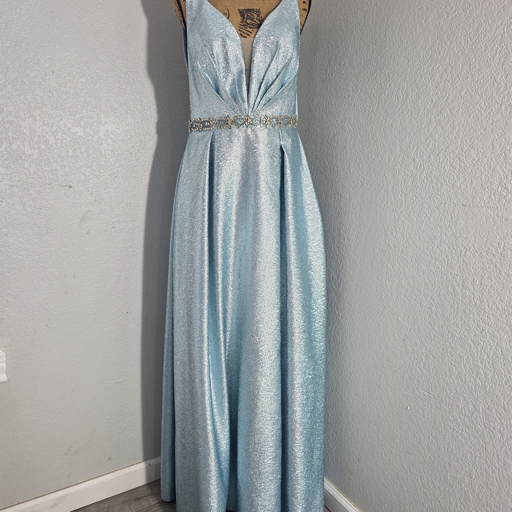 Aspeed Light Blue Shimmer Prom Dress - Picture 2 of 6